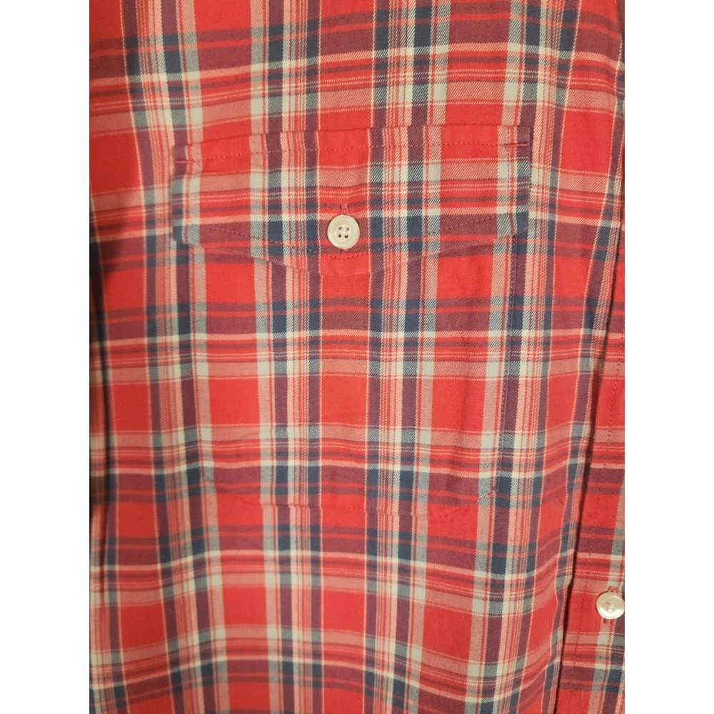 UNTUCKit Mens 2XLT Red Plaid Long Sleeve 100% Cotton Preppy Workwear Camping - Picture 6 of 6